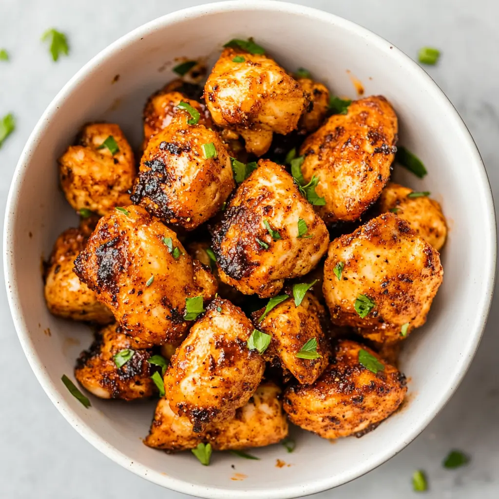 Treat yourself to these crispy Air Fryer Cajun Chicken Bites! Juicy chicken pieces are coated in a flavorful Cajun spice blend that packs a punch. Perfect as a quick snack or a tasty appetizer for gatherings. Want to whip up something different? Save this recipe and impress your friends at your next game night or party!