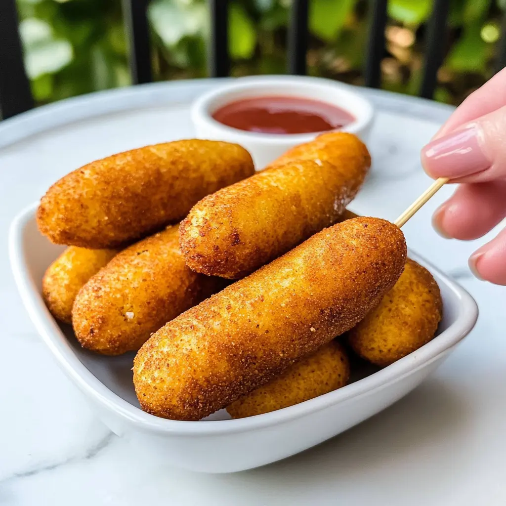 Get ready for a fun twist on a classic with these Air Fryer Mini Corn Dogs! Perfectly crispy on the outside and loaded with flavor, these mini treats are a hit for any gathering or a cozy movie night at home. Made with simple ingredients, they are easy to whip up and sure to please both kids and adults. Save this recipe to enjoy a delicious snack anytime!