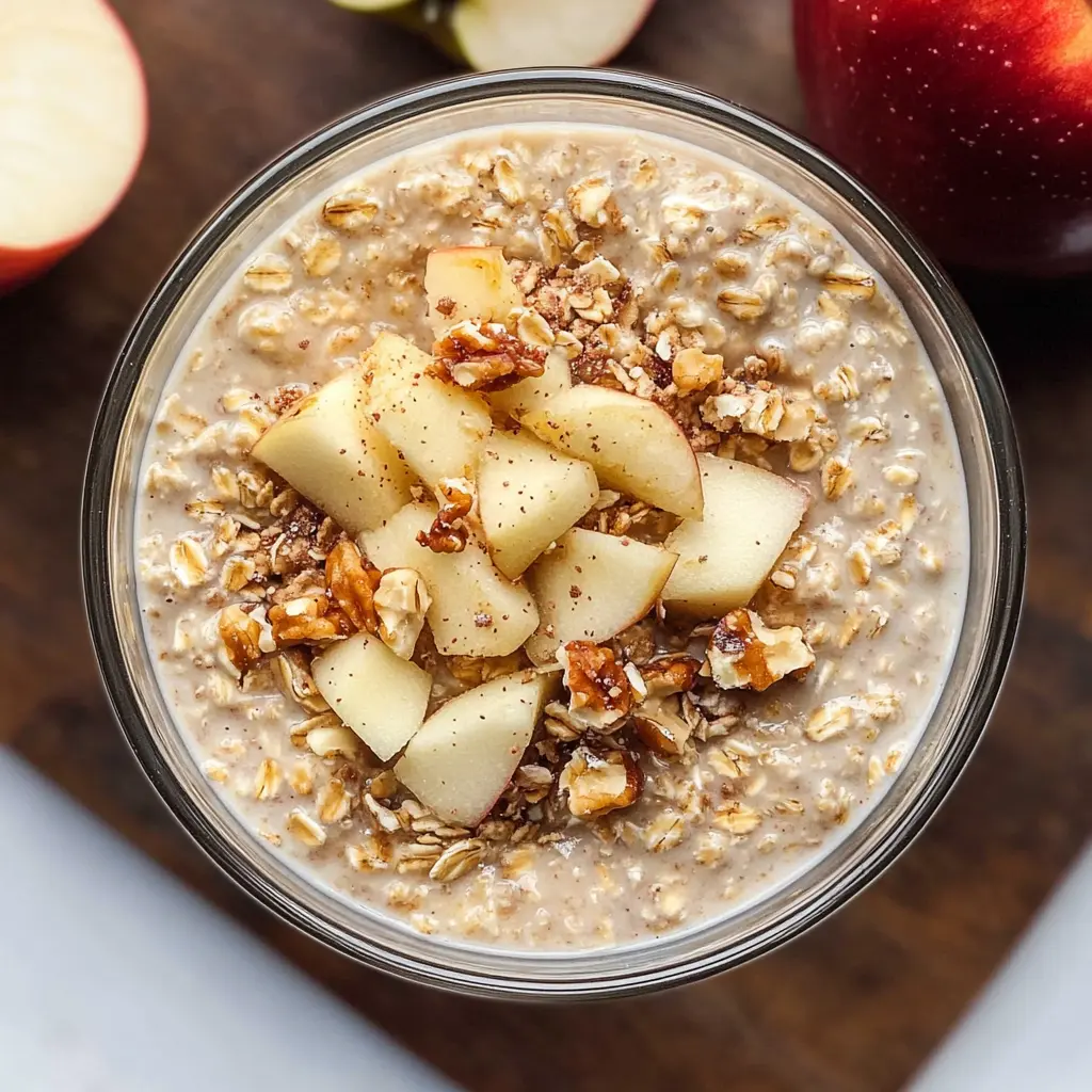 Wake up to a delightful twist on breakfast with these Apple Pie Overnight Oats! Packed with wholesome oats, fresh apples, and warm spices, this easy recipe is the perfect way to enjoy the flavors of apple pie without the fuss. Great for busy mornings or a sweet treat any time of day. Save this recipe for a comforting and nutritious start!