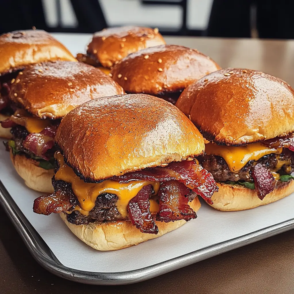 If you're looking for a delightful meal that brings everyone together, these Bacon Cheeseburger Sliders are a must-try! Packed with juicy beef, crispy bacon, and melted cheese, they are perfect for game day or a cozy family dinner. Save this recipe now and impress your guests with these tasty bites that are easy to make and even easier to love!