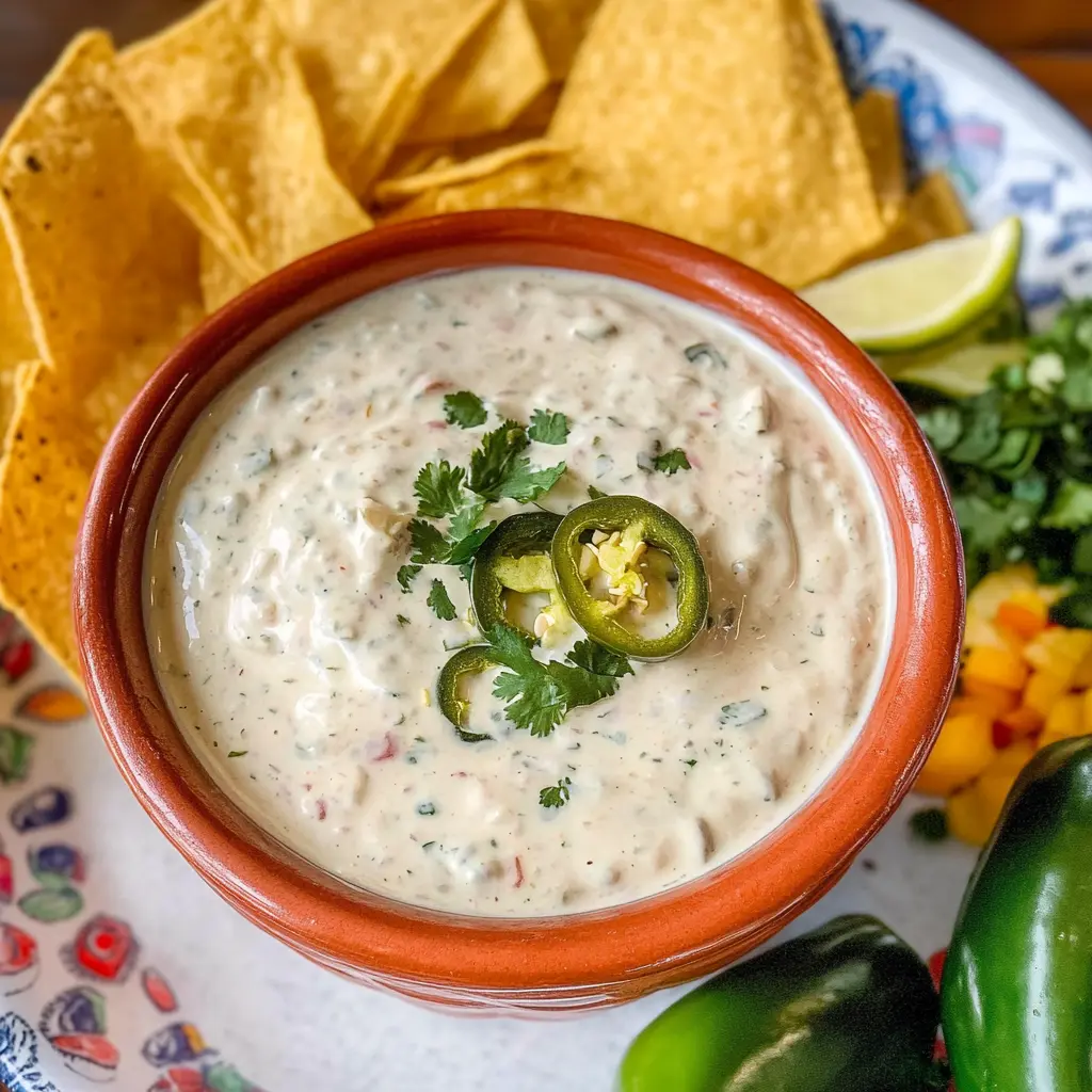 Looking for a zesty and creamy treat? This Chuy’s Creamy Jalapeno Dip is your perfect snack partner! Made with fresh jalapenos, creamy cheese, and a hint of lime, it's a crowd-pleaser for any gathering. Great for game days, parties, or cozy nights in. Save this recipe and elevate your dip game!