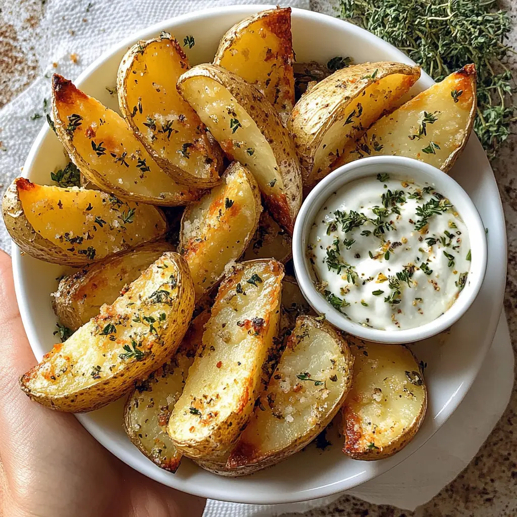 Get ready to impress at your next gathering with these Herbed Party Potato Wedges! These crispy, golden potato wedges are seasoned to perfection with a delightful blend of herbs. They're not just a side dish, but a star attraction that pairs wonderfully with your favorite dips. Save this recipe for movie nights, BBQs, or any celebration where comfort food is a must!