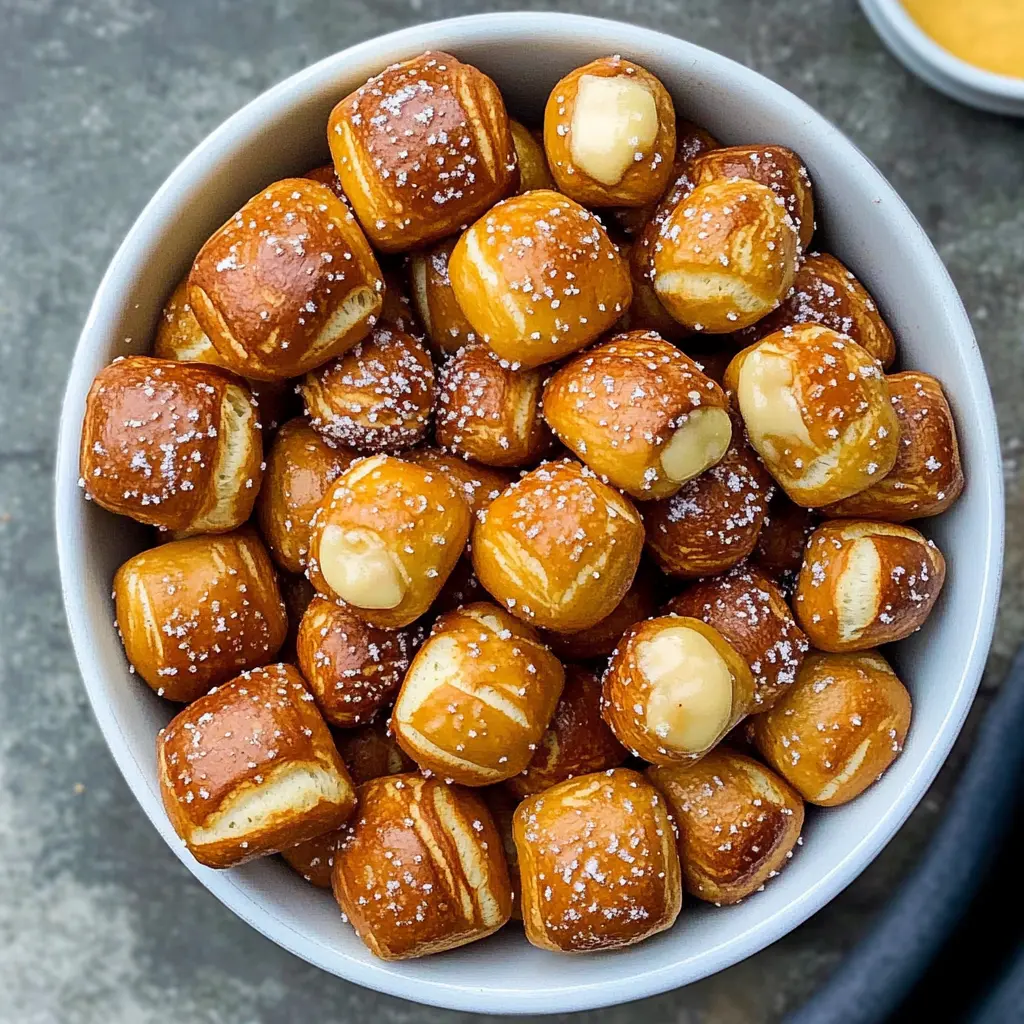 Bring the joy of the fair home with these Homemade Soft Pretzel Bites! Perfectly chewy on the outside and fluffy on the inside, they're a great snack for movie nights or parties. Made with simple ingredients like flour, yeast, and a sprinkle of salt, everyone will love them! Save this recipe for your next gathering and enjoy warm, delicious pretzel bites fresh from your oven!