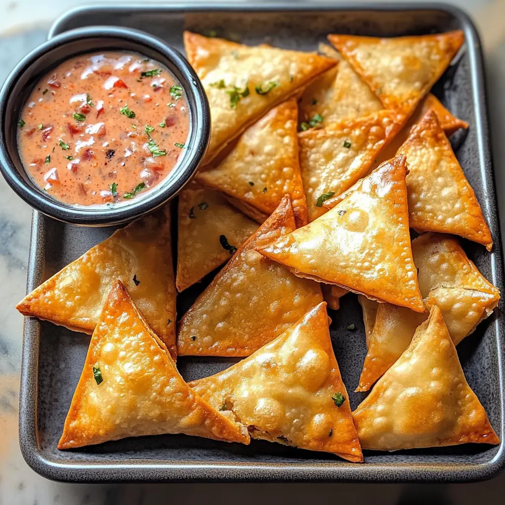 Crunchy nacho triangles paired with a zesty salsa-ranch dipping sauce make the perfect snack for any gathering! Made with simple ingredients, these triangles are not only delightful but also easy to prepare. Save this recipe for your next party or movie night! You won’t want to miss these tasty bites that everyone will love!