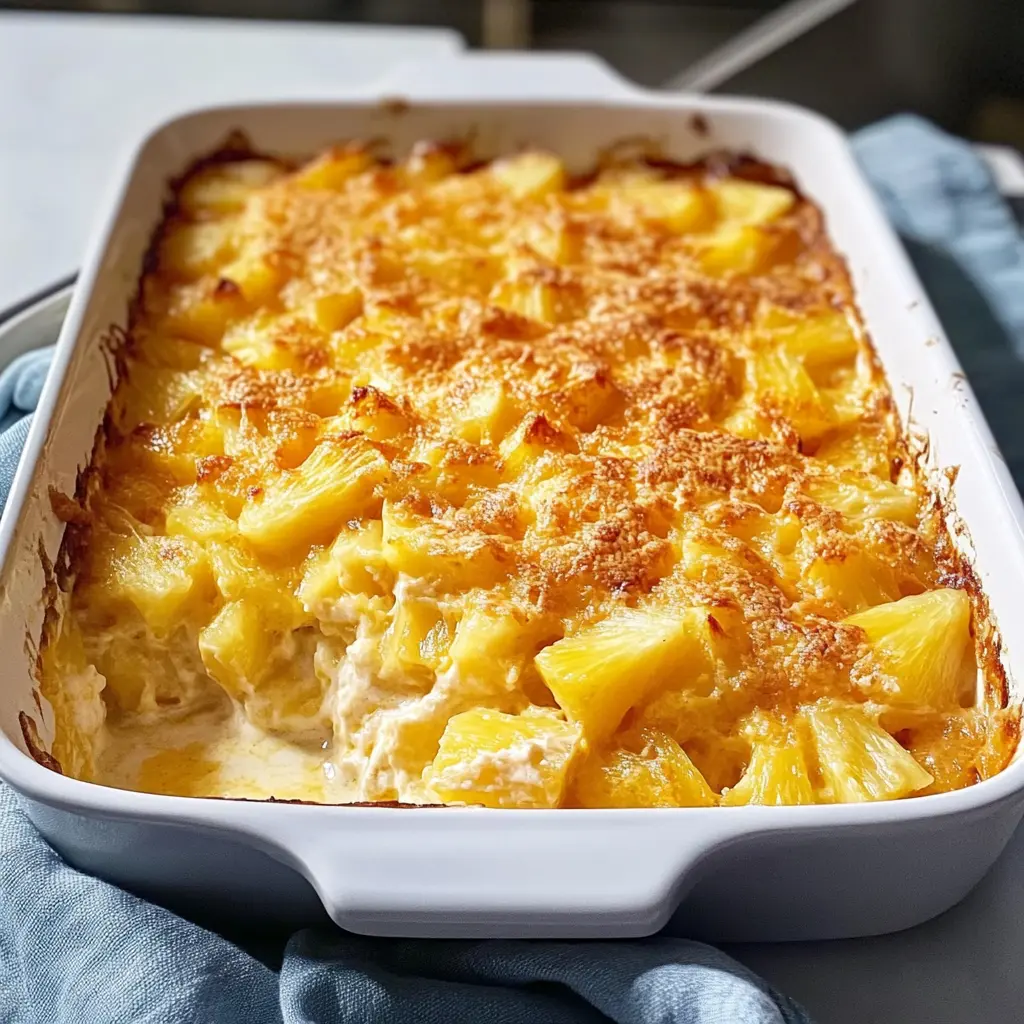 Sweet and savory, this Pineapple Casserole is a delightful twist that will surprise your taste buds! Combining juicy pineapple chunks, a buttery crumb topping, and a hint of cheese, this dish is perfect for potlucks or family gatherings. Don't forget to save this recipe for your next get-together! 🍍✨