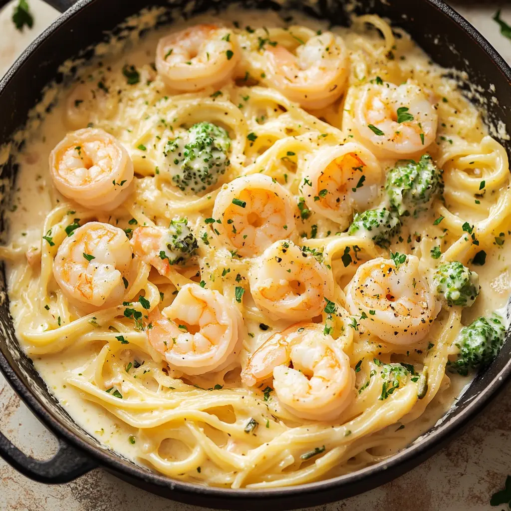 Creamy Shrimp Alfredo Pasta is a delightful dish perfect for any night of the week! With succulent shrimp coated in a rich and velvety Alfredo sauce, this recipe stands out for its comforting flavors and quick preparation. Ideal for a cozy dinner or impressing guests, don't forget to save this easy recipe for your next meal plan!