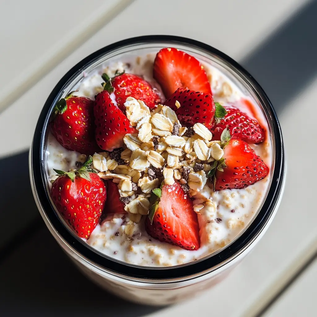 Start your morning with a delightful twist on breakfast! These Strawberry Cheesecake Overnight Oats blend creamy yogurt, sweet strawberries, and crunchy graham crackers for a deliciously satisfying meal. Perfect for busy mornings or as a make-ahead treat. Save this recipe for a quick and easy breakfast that everyone will love!