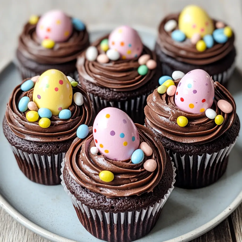 Get ready to delight your sweet tooth with these Chocolate Easter Egg Cupcakes! These rich, chocolatey treats are topped with creamy frosting and festive mini eggs for the ultimate springtime dessert. Perfect for Easter celebrations or just a fun afternoon baking session. Save this recipe to impress your family and friends!