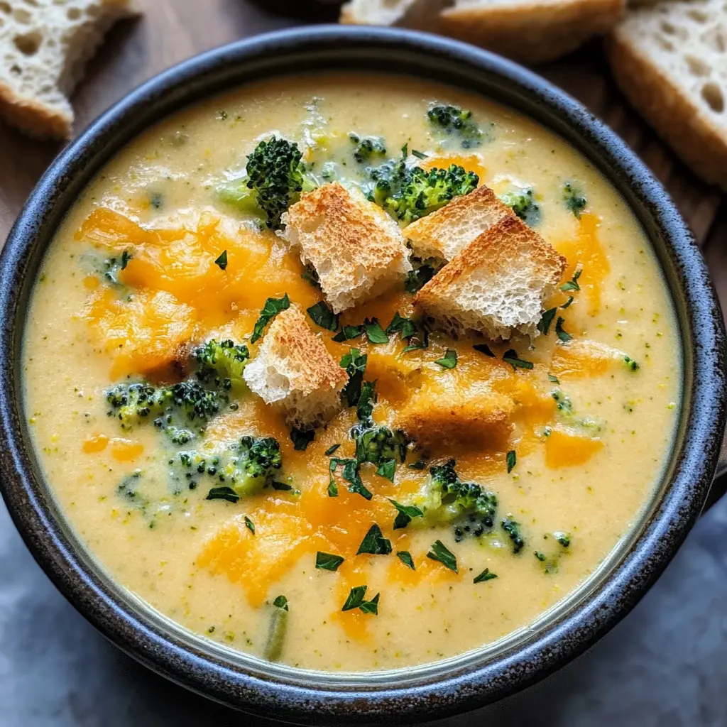 Warm up your day with this Easy Broccoli Cheddar Soup, a creamy delight that's both comforting and nutritious! Packed with fresh broccoli and sharp cheddar, this recipe is perfect for chilly evenings or as a quick lunch. It's simple to make and filled with flavors everyone will love. Save this recipe for a hearty bowl of goodness anytime!