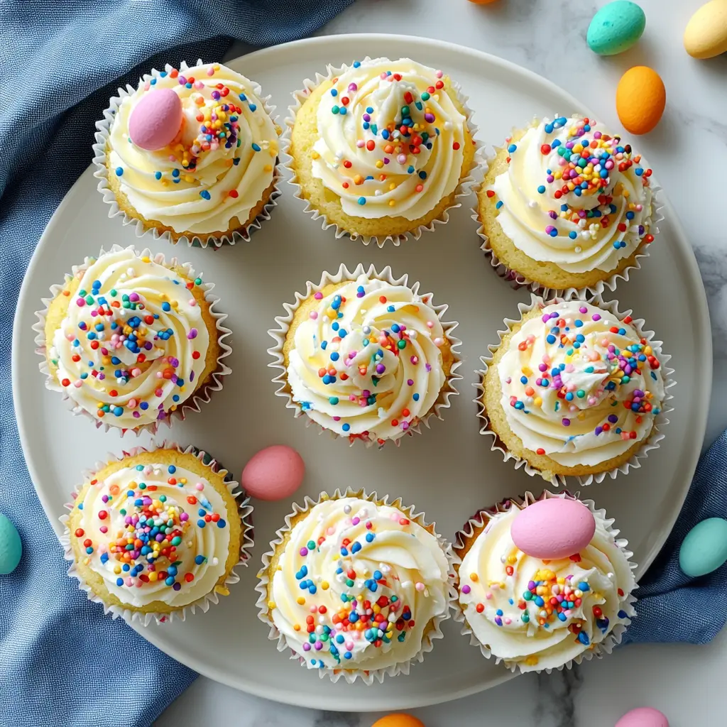 Bring joy to your Easter celebration with these Funfetti Easter Cupcakes! Bursting with colorful sprinkles and topped with fluffy frosting, they're a delight for all ages. Perfect for family gatherings or egg hunts, these treats are sure to brighten up the festivities. Don't forget to save this recipe for a sweet addition to your holiday baking!