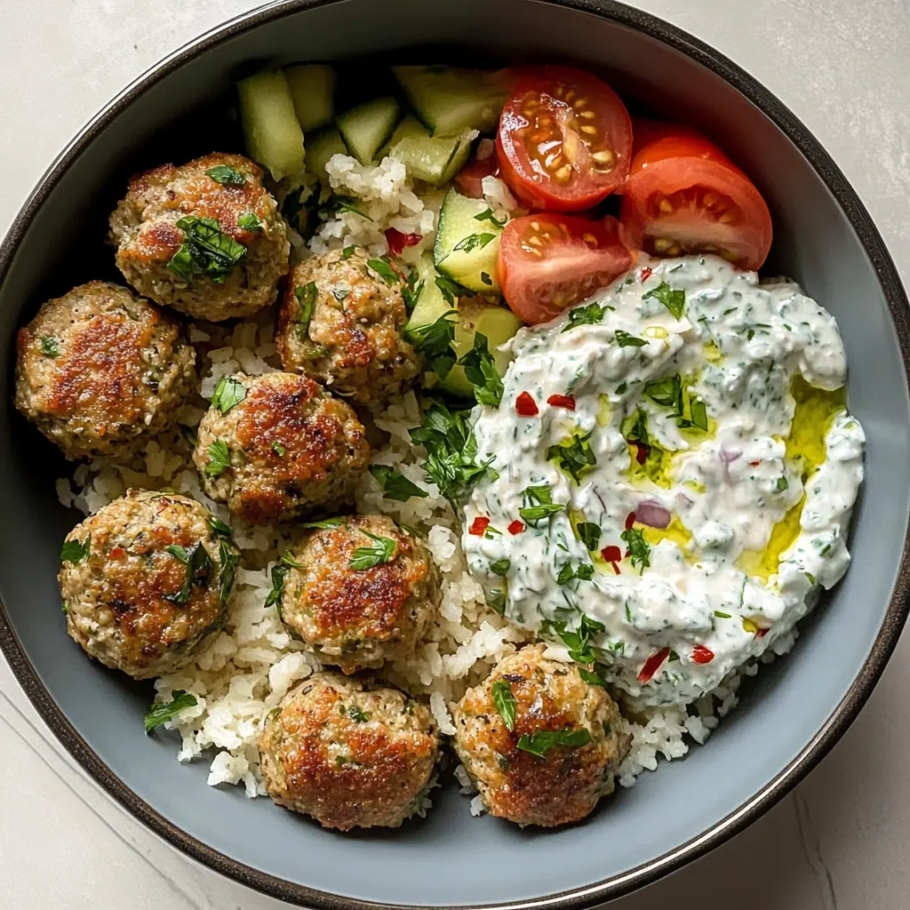 These Greek Chicken Meatballs paired with homemade tzatziki are a must-try! Packed with fresh herbs and spices, they bring vibrant flavors to your table. Perfect for a weeknight dinner or a gathering with friends. Don't forget to save this delicious recipe for later - your taste buds will thank you!