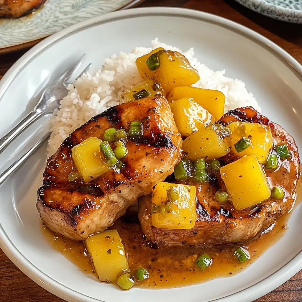 Juicy Hawaiian Pork Chops are a delicious tropical twist on dinner. Marinated in a sweet and tangy sauce with pineapple and soy sauce, these chops deliver amazing flavors that will impress your family and friends. Perfect for summer barbecues or quick weeknight meals! Save this easy recipe for your next delicious dinner adventure!