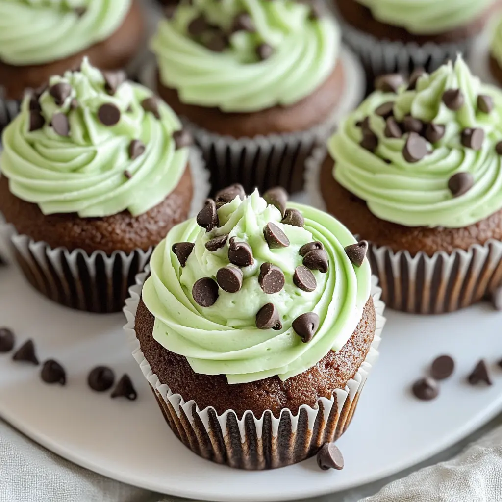 These Mint Chocolate Chip Cupcakes are a delightful treat for any mint lover! With moist chocolate cake, rich mint frosting, and a sprinkle of chocolate chips, they bring a refreshing twist to your dessert table. Perfect for parties, celebrations, or a fun summer gathering. Save this recipe now for your next baking adventure!