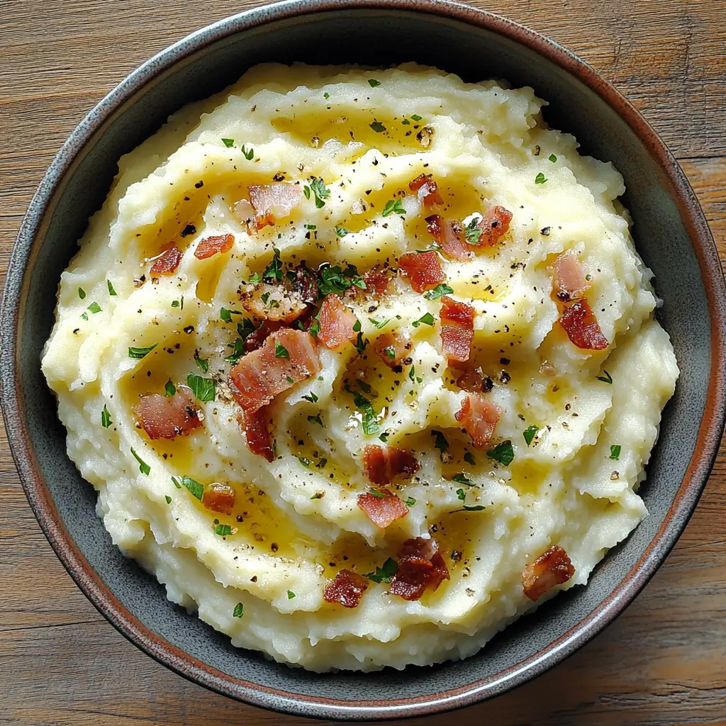 These Olive Oil Mashed Potatoes with Pancetta are creamy, flavorful, and a delightful twist on a classic side dish! Featuring crispy pancetta for a savory touch and rich olive oil for smoothness, this recipe will elevate any meal. Perfect for family gatherings or cozy dinners. Don’t forget to save this delicious recipe for your next feast!