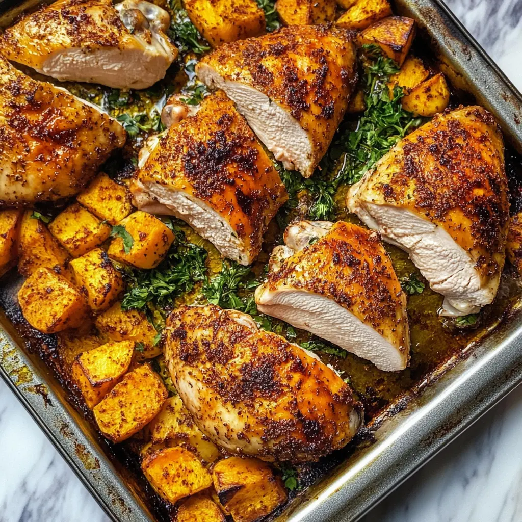 Get ready for a hassle-free dinner with this Sheet Pan Roasted Chicken! Featuring juicy chicken paired with colorful veggies, this one-pan meal is perfect for busy weeknights. With just a few simple ingredients, you’ll create a flavorful dish that’s sure to impress. Save this recipe for an easy and delicious dinner idea that the whole family will love!