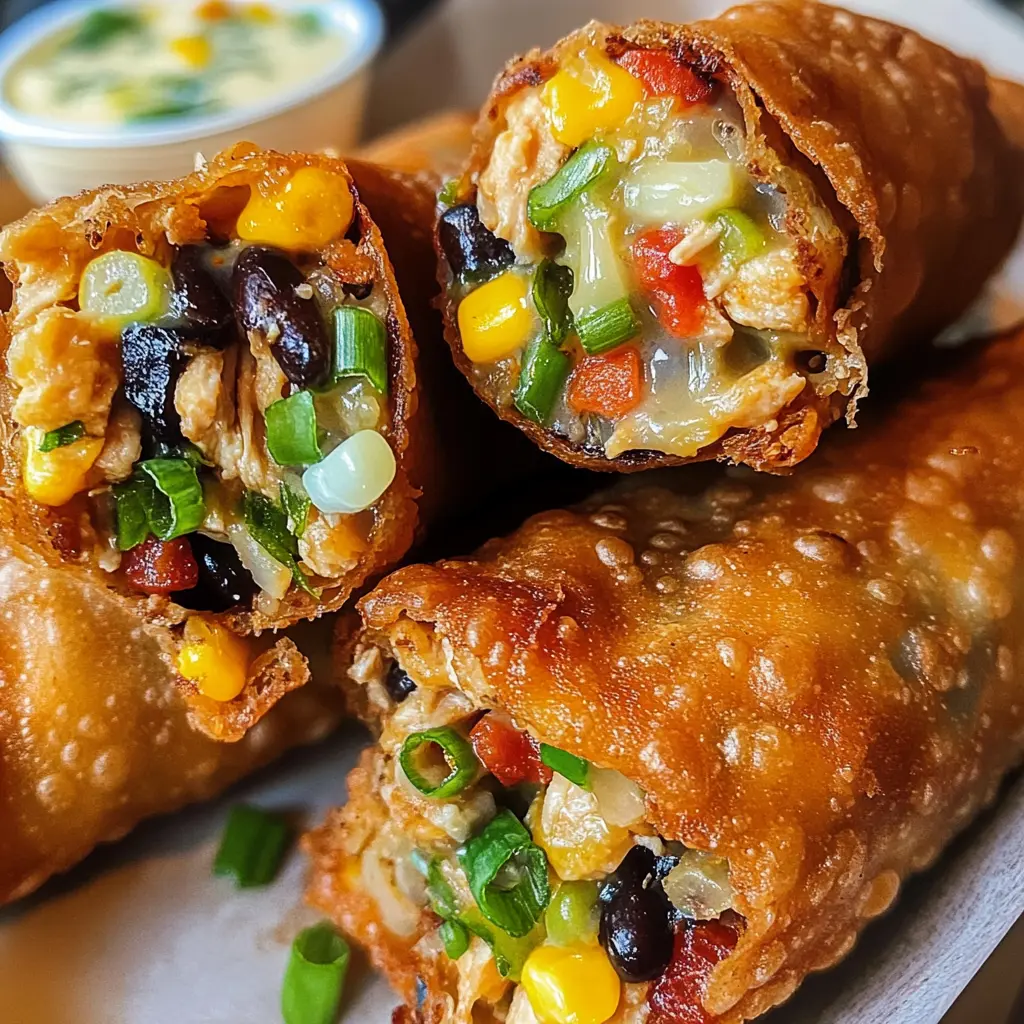 Crispy on the outside and bursting with flavor, these Southwest Chicken Egg Rolls are the perfect treat for snack time or a game day gathering! Loaded with tender chicken, zesty peppers, and spices, they’re sure to be a hit! Save this recipe for your next party or casual dinner, and impress everyone with a delicious surprise!