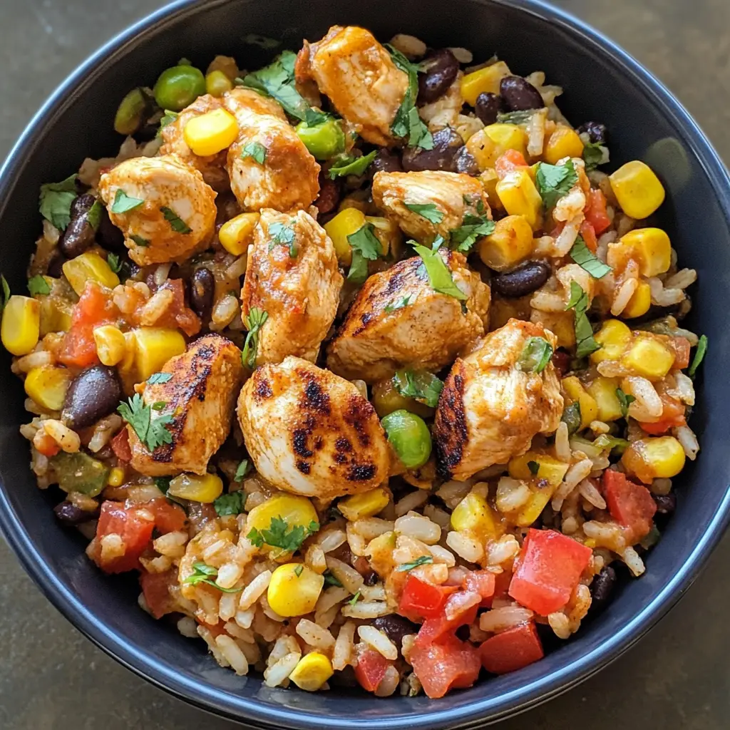 Spice up your dinner with these flavorful Southwest Chicken and Rice Bowls! Packed with tender chicken, vibrant bell peppers, and a zesty blend of spices, this dish is both hearty and satisfying. Perfect for meal prep or a family dinner! Save this recipe for an easy, tasty weeknight meal that everyone will love. 🥗✨