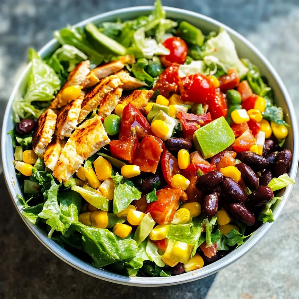 Enjoy a refreshing and colorful Southwest Salad packed with vibrant flavors! This dish is full of fresh vegetables, black beans, corn, and zesty lime dressing, making it a perfect healthy meal. Perfect for picnics, BBQs, or a quick weeknight dinner. Save this delicious recipe to brighten up your meal planning!