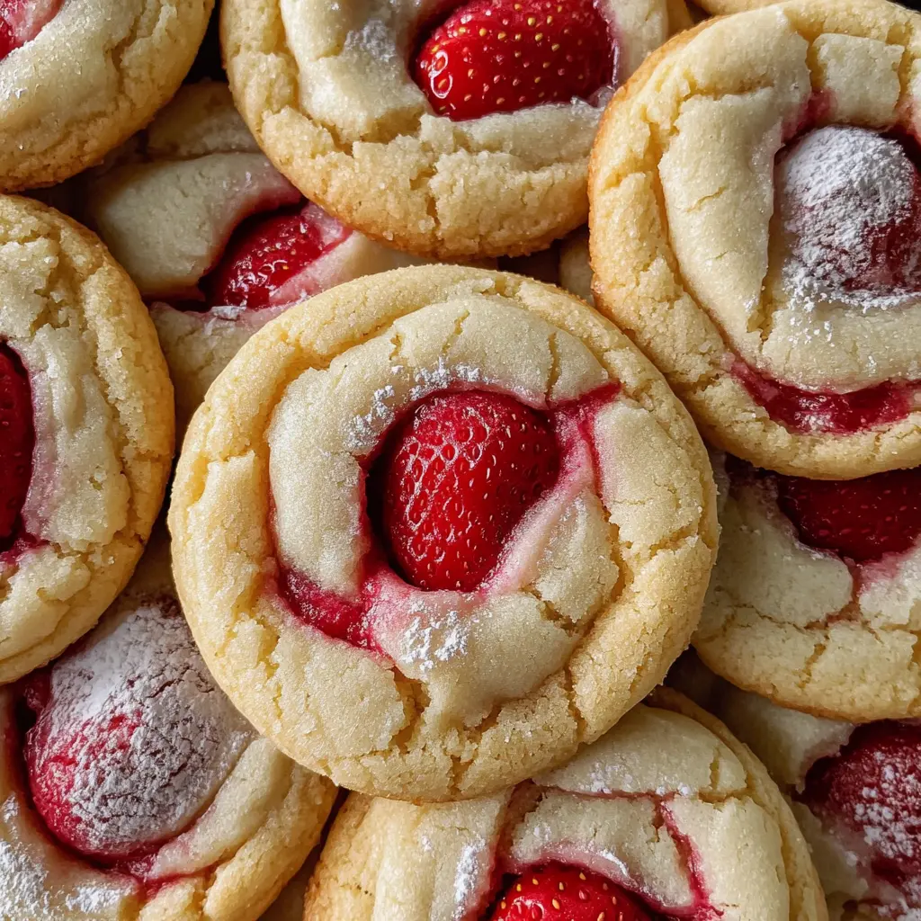 Get ready for a sweet treat! These Strawberry Cheesecake Stuffed Cookies are the perfect blend of creamy cheesecake and fruity strawberry goodness nestled in a soft, chewy cookie. Made with fresh strawberries and rich cream cheese, they are delightful for dessert or as a snack. Save this recipe for your next gathering or a cozy night in!