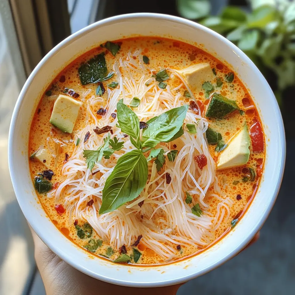 Warm up your meals with this delicious Thai Red Curry Noodle Soup! Made with rich coconut milk and infused with fragrant spices, it’s the perfect balance of heat and flavor. Packed with fresh veggies and comforting noodles, this soup is a must-try! Save this recipe for a cozy night in or impress guests at your next gathering.