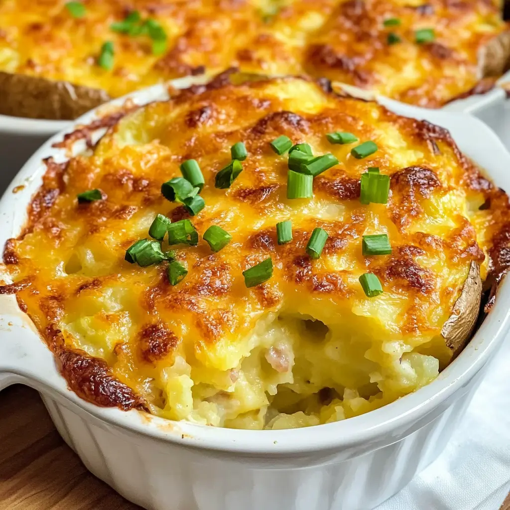 Looking for a cozy side dish or main meal? This Twice Baked Potato Casserole is creamy, cheesy, and full of flavor! Featuring crispy bacon, rich sour cream, and melty cheese, it's perfect for any family gathering or weeknight dinner. Don’t forget to save this recipe for your next potluck or holiday feast!