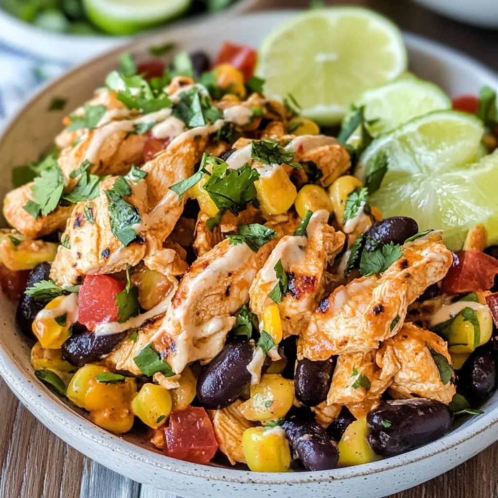 Brighten up your day with this Zesty Southwest Chicken Salad! Packed with tender chicken, fresh veggies, and a lively dressing, it's the perfect mix of flavors that you'll love. Ideal for lunch or a light dinner, this salad is easy to make and sure to impress. Save this recipe for your next meal prep or summer gathering!