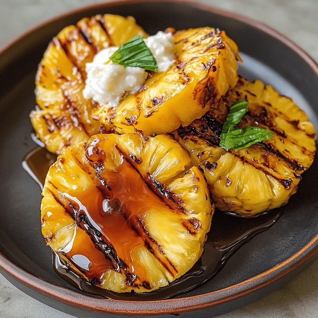 Looking for a simple dessert that brings the sunshine? This Easy Grilled Pineapple with Caramelized Brown Sugar is a must-try! Juicy pineapple caramelized to perfection creates a sweet, smoky flavor that's irresistible. Perfect for summer barbecues or a family gathering. Save this pin and enjoy a delightful treat that everyone will love!