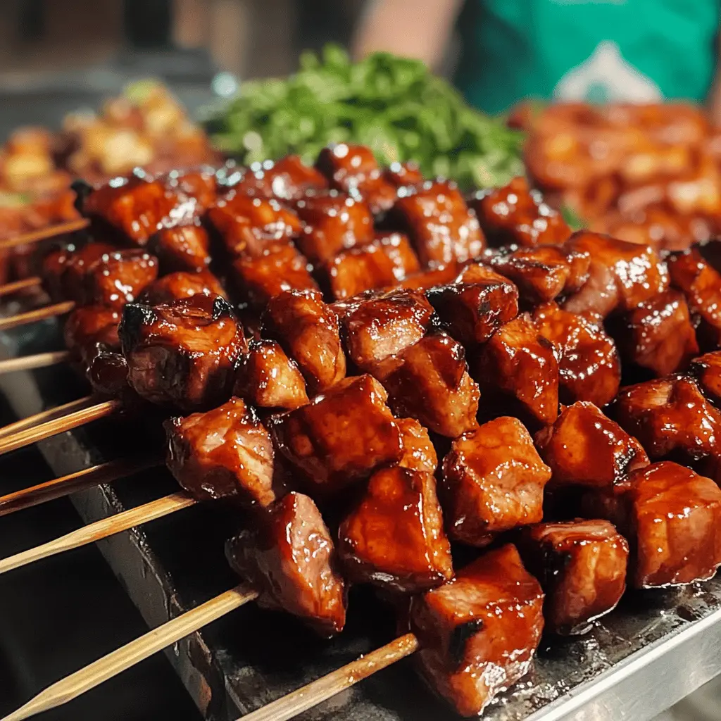 Fire up your grill for a taste of Filipino BBQ Pork! This delicious recipe features tender marinated pork soaked in a sweet and tangy blend of soy sauce, garlic, and spices. Perfect for summer cookouts or family gatherings, it's sure to impress your guests. Save this recipe for your next BBQ and bring a burst of flavor to your table!