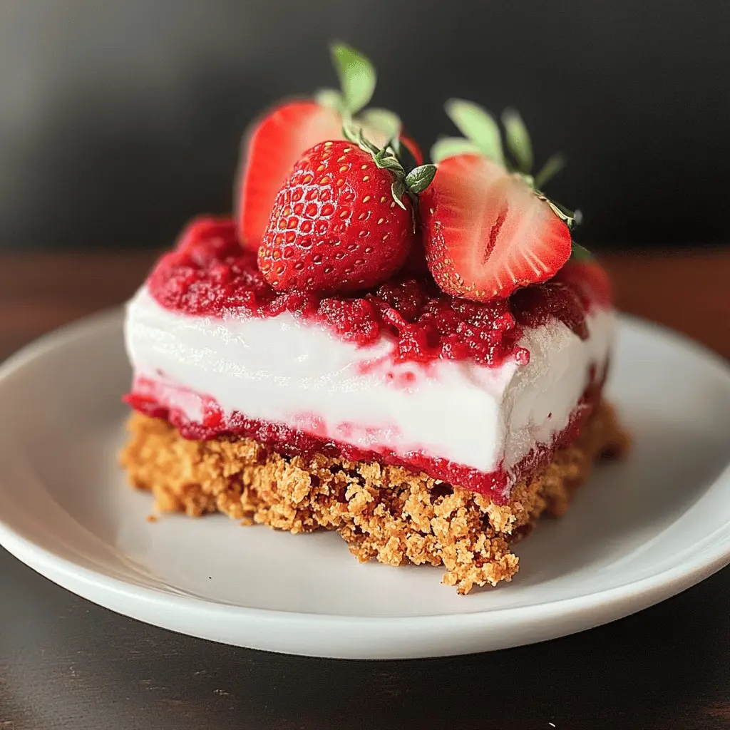 Treat yourself to a delightful slice of Fresh Strawberry Yum Yum! This no-bake dessert is loaded with juicy strawberries, creamy layers, and a buttery crust that everyone loves. Perfect for summer picnics, birthdays, or just a sweet ending to a meal. Save this recipe to make sure you never miss out on a delicious treat! 🍓✨