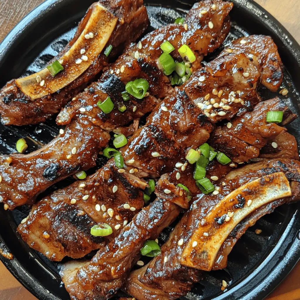 Elevate your grilling game with these delicious Galbi Korean Grilled Flanken Ribs! These tender, marinated ribs burst with flavor thanks to a sweet and savory glaze that's perfect for any barbecue. Ideal for family gatherings or a cozy dinner at home, save this recipe to impress your guests with a taste of Korea. Perfect alongside rice and veggies!