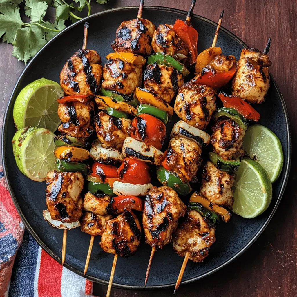 Ready for a fiesta on a stick? These Mexican Barbecue Chicken Skewers are bursting with zesty flavors and smoky goodness, perfect for your next cookout! Made with juicy chicken and a blend of spices, they're a crowd favorite. Save this recipe now for a delicious meal that’s perfect for summer gatherings or easy weeknight dinners! Enjoy the taste of Mexico right from your grill!